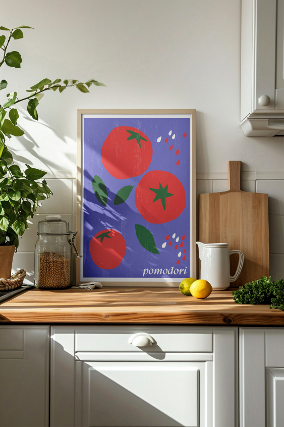 Poster, Bucătărie italiană - Pomodori, 21x30