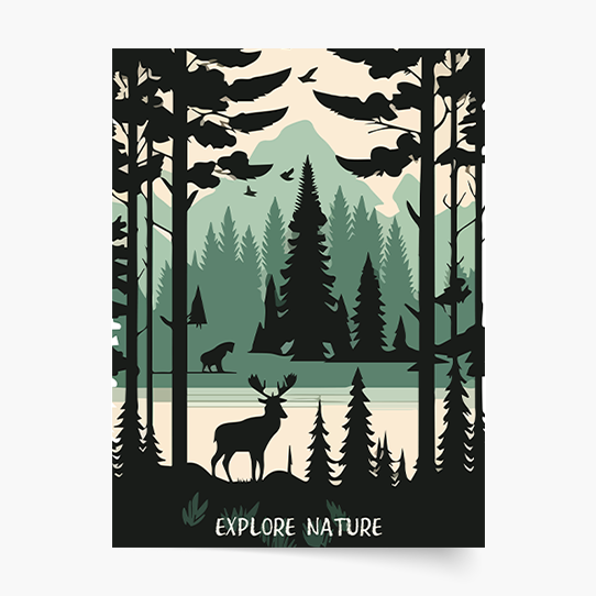 Poster, Las: Explorează natura, 30x40