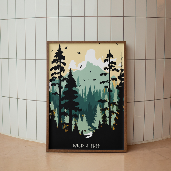 Poster, Las: Sălbatic și Liber, 30x40
