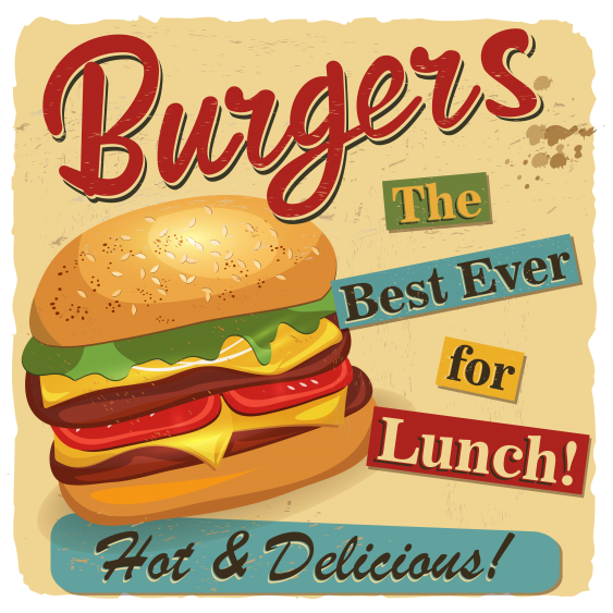Poster, Cei mai buni burgeri, 30x30