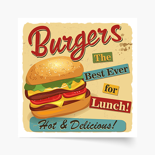 Poster, Cei mai buni burgeri, 30x30