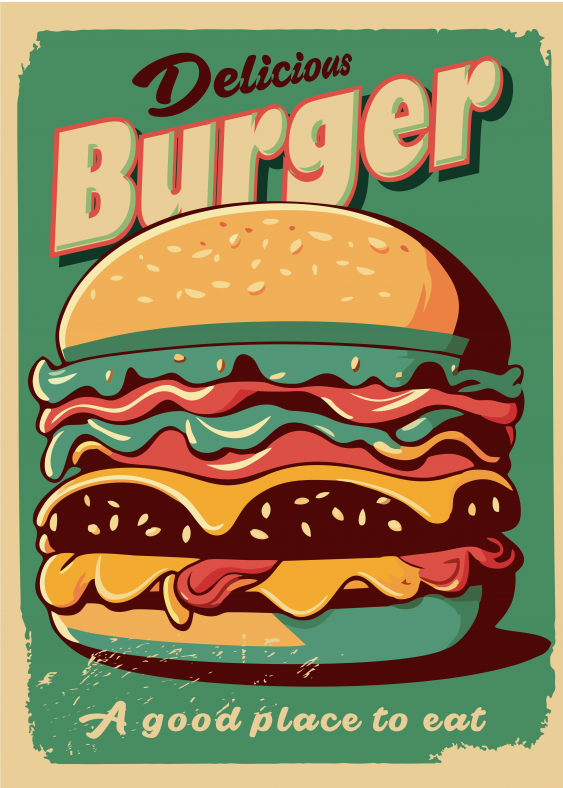 Poster, Burger, 21x30