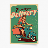 Poster, Delivery, 20x30 cm