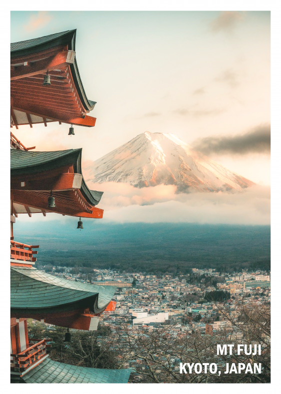 Poster, Japonia: Muntele Fuji, Kyoto, 21x30