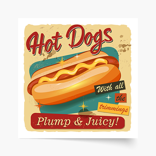 Poster, Hot dog-uri, 30x30