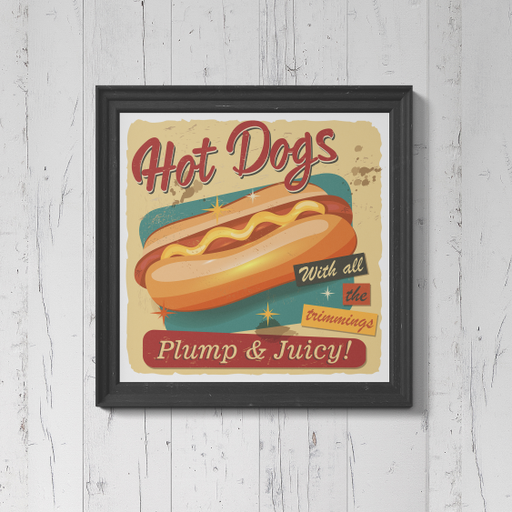Poster, Hot dog-uri, 30x30