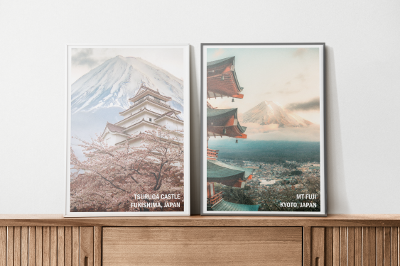 Poster, Japonia: Castelul Tsuruga, Fukushima, 21x30