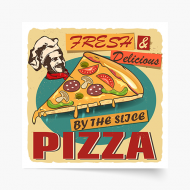 Poster, Pizza, 30x30 cm