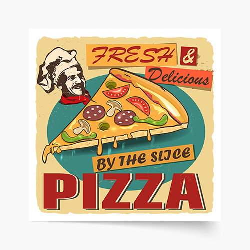 Poster, Pizza, 70x70