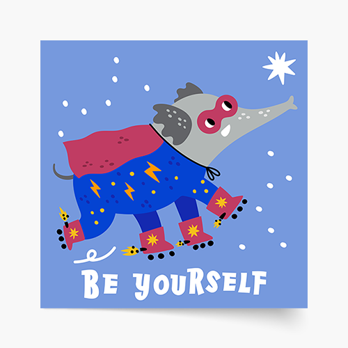 Poster, Heroes - Be yourself, 60x60