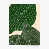 Poster, Woman - Leaves III, 20x30 cm