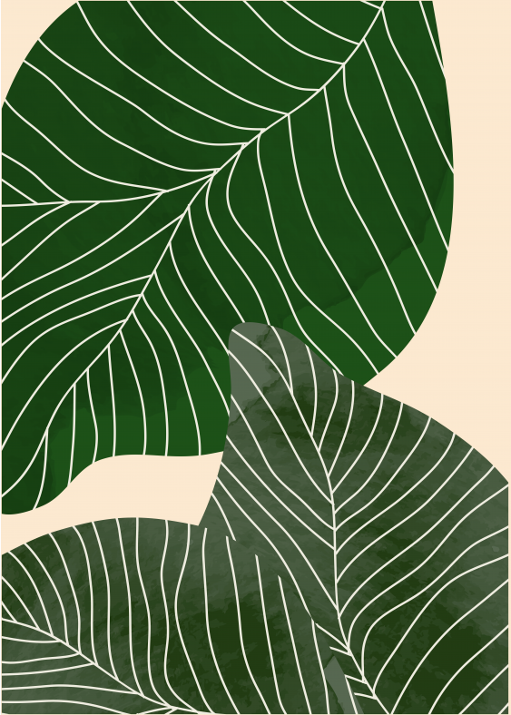 Poster, Femeie - Frunze III, 50x70