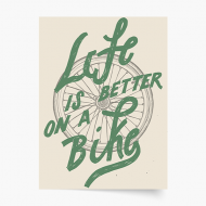 Poster, Bikes - On a bike, 20x30 cm