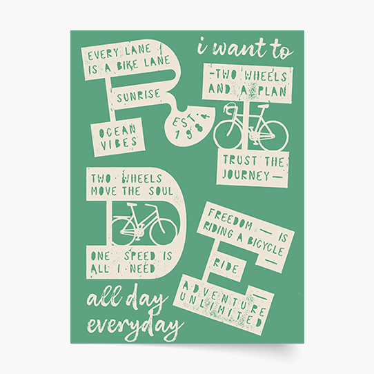Poster, Biciclete - Plimbare, 21x30