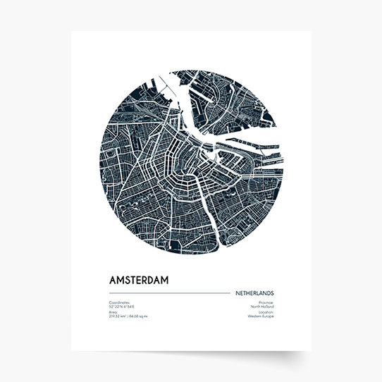 Poster, Hărți: Amsterdam, 21x30
