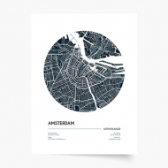 Poster, Maps: Amsterdam, 20x30 cm