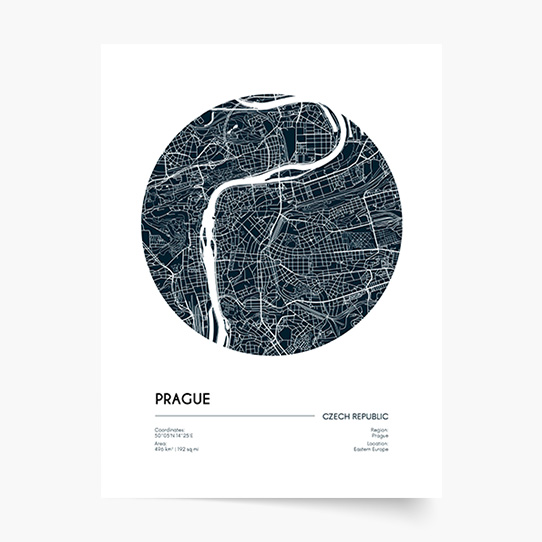 Poster, Hărți: Praga, 21x30