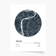 Poster, Maps: Prague, 20x30 cm