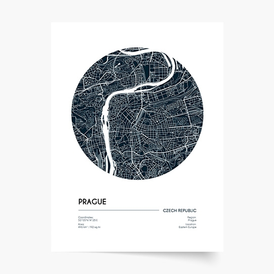 Poster, Hărți: Praga, 21x30