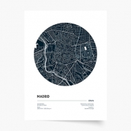 Poster, Maps: Madrid, 20x30 cm