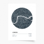 Poster, Maps: London, 20x30 cm