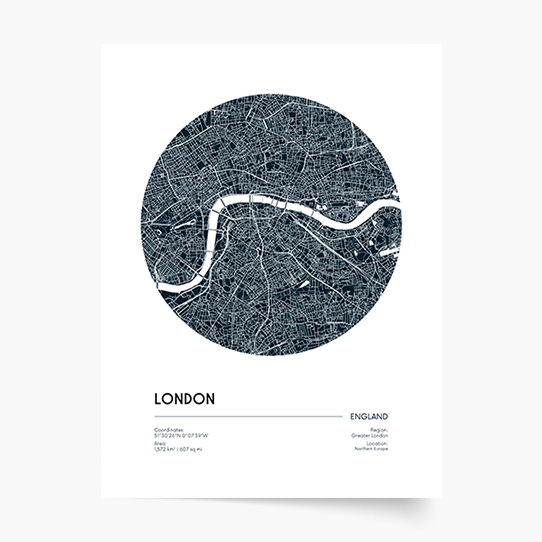 Poster, Hărți: Londra, 21x30