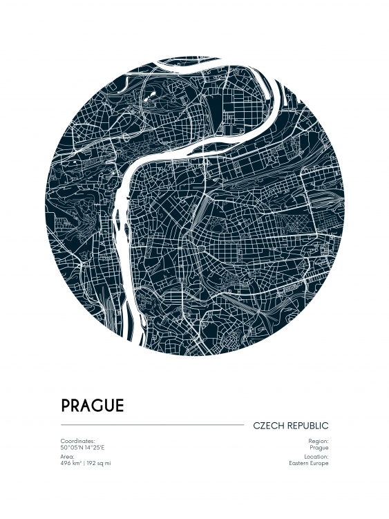 Poster, Hărți: Praga, 21x30