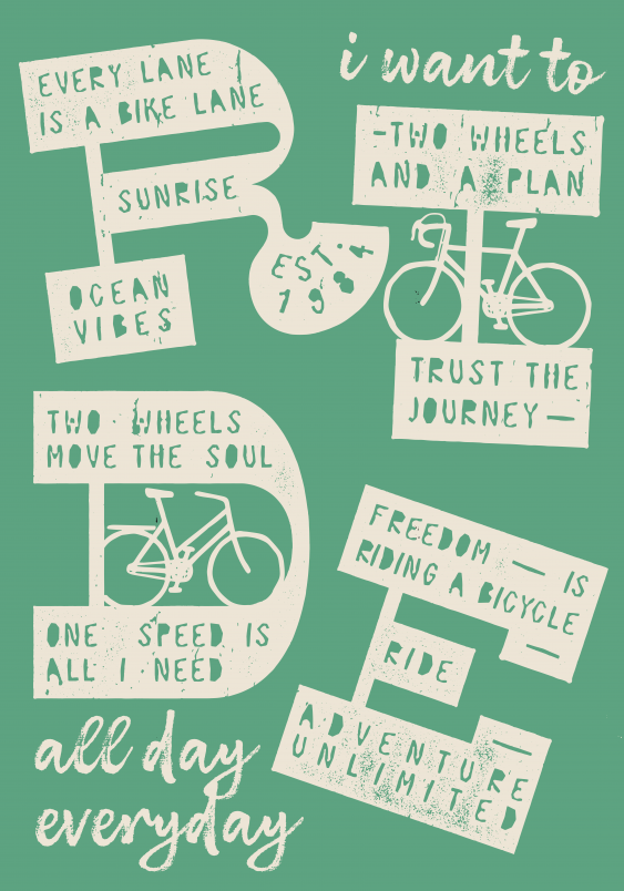 Poster, Biciclete - Plimbare, 21x30