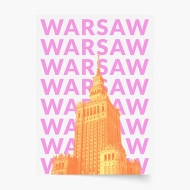 Poster, City: Warsaw, 20x30 cm