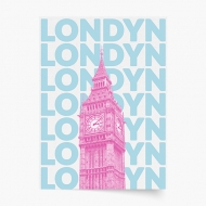 Poster, City: London, 20x30 cm