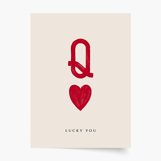 Poster, Tipografic: Q Lucky You, 30x40