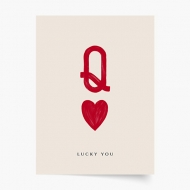 Poster, Tipografic: Q Lucky You, 20x30 cm