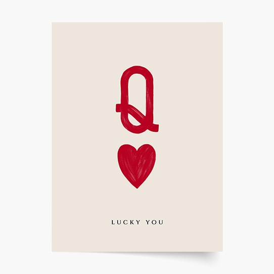 Poster, Tipografic: Q Lucky You, 30x40