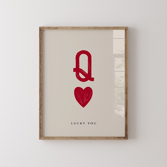Poster, Tipografic: Q Lucky You, 30x40