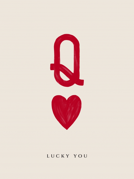 Poster, Tipografic: Q Lucky You, 30x40