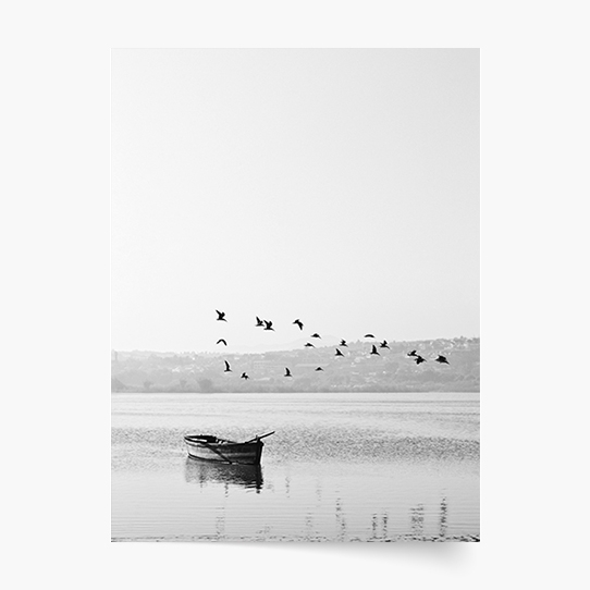 Poster, Alb-negru: Barcă, 30x40