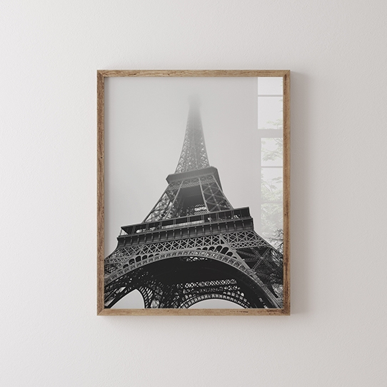 Poster, Alb-negru: Turnul Eiffel, 30x40