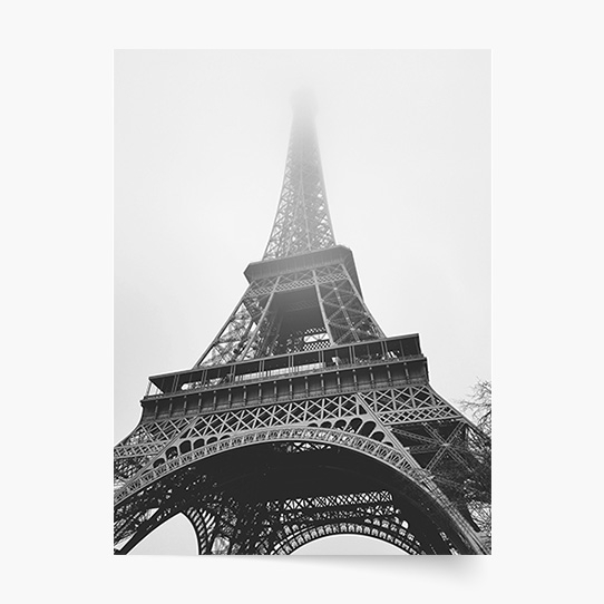 Poster, Alb-negru: Turnul Eiffel, 30x40