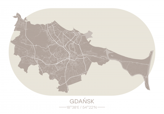 Poster, Orașe poloneze: Gdańsk, 30x21
