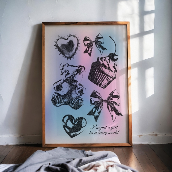 Poster, Vintage: Doar o fată, 30x40