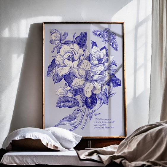 Poster, Păsări: Flori, 21x30