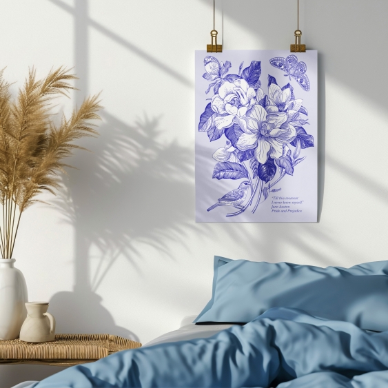 Poster, Păsări: Flori, 21x30