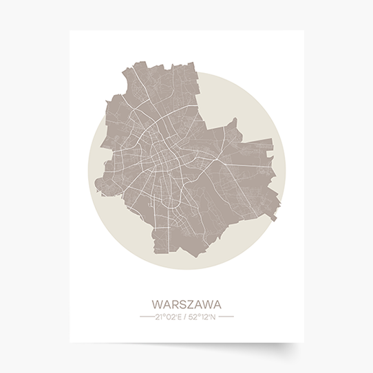 Poster, Orașe poloneze: Varșovia, 21x30