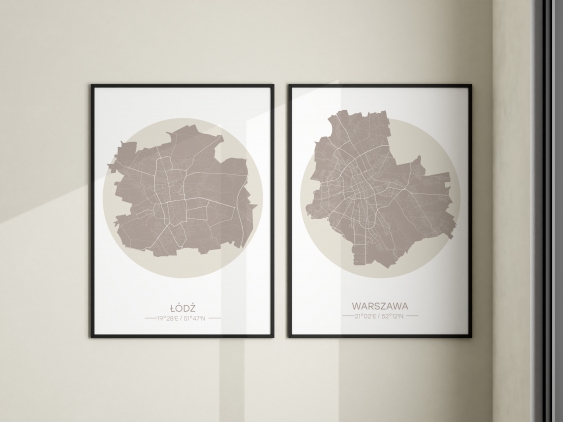Poster, Orașe poloneze: Varșovia, 21x30