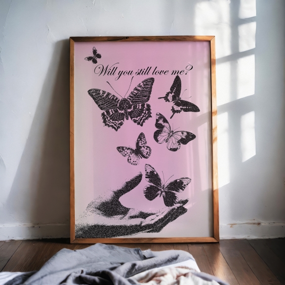 Poster, Vintage: Iubește-mă, 30x40