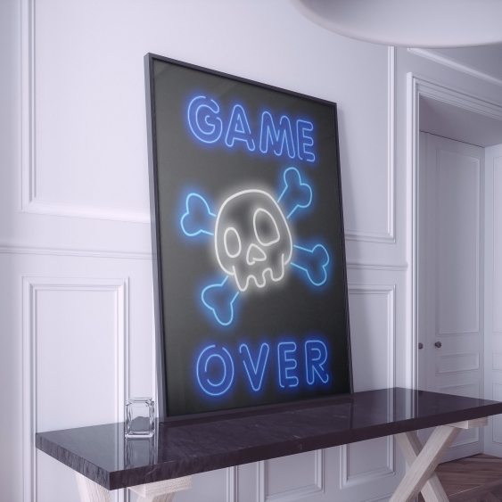 Poster, Jocuri: Game over Skull, 21x30