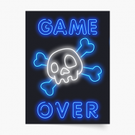 Poster, Gaming: Game over Skull, 20x30 cm