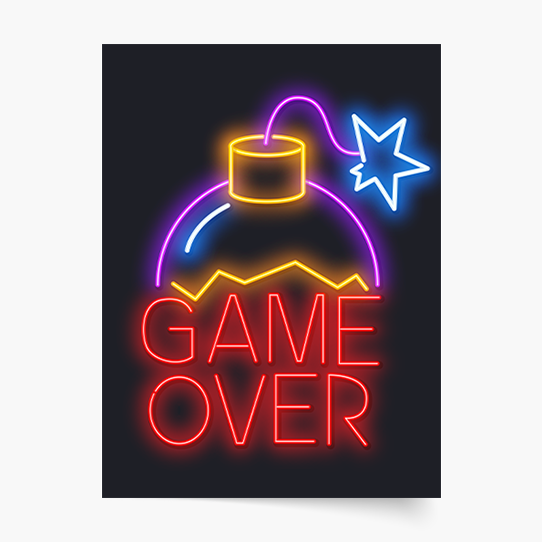 Poster, Jocuri: Bombă Game Over, 21x30