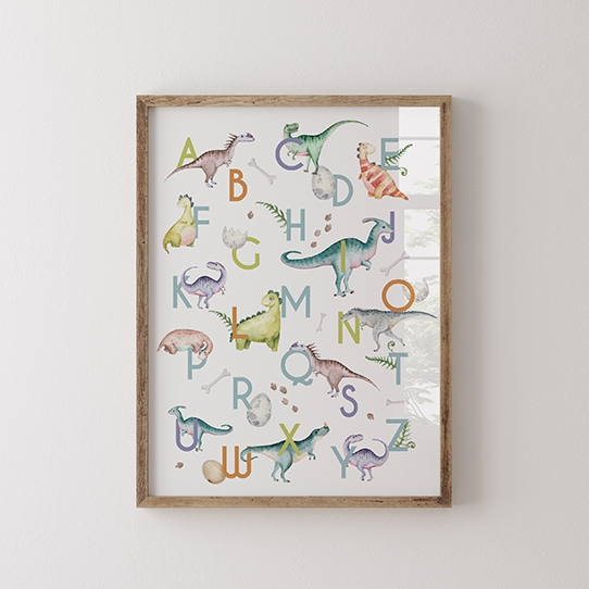 Poster, Alfabetul Dinozaurilor, 21x30
