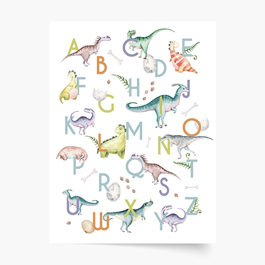 Poster, Alfabetul Dinozaurilor, 21x30